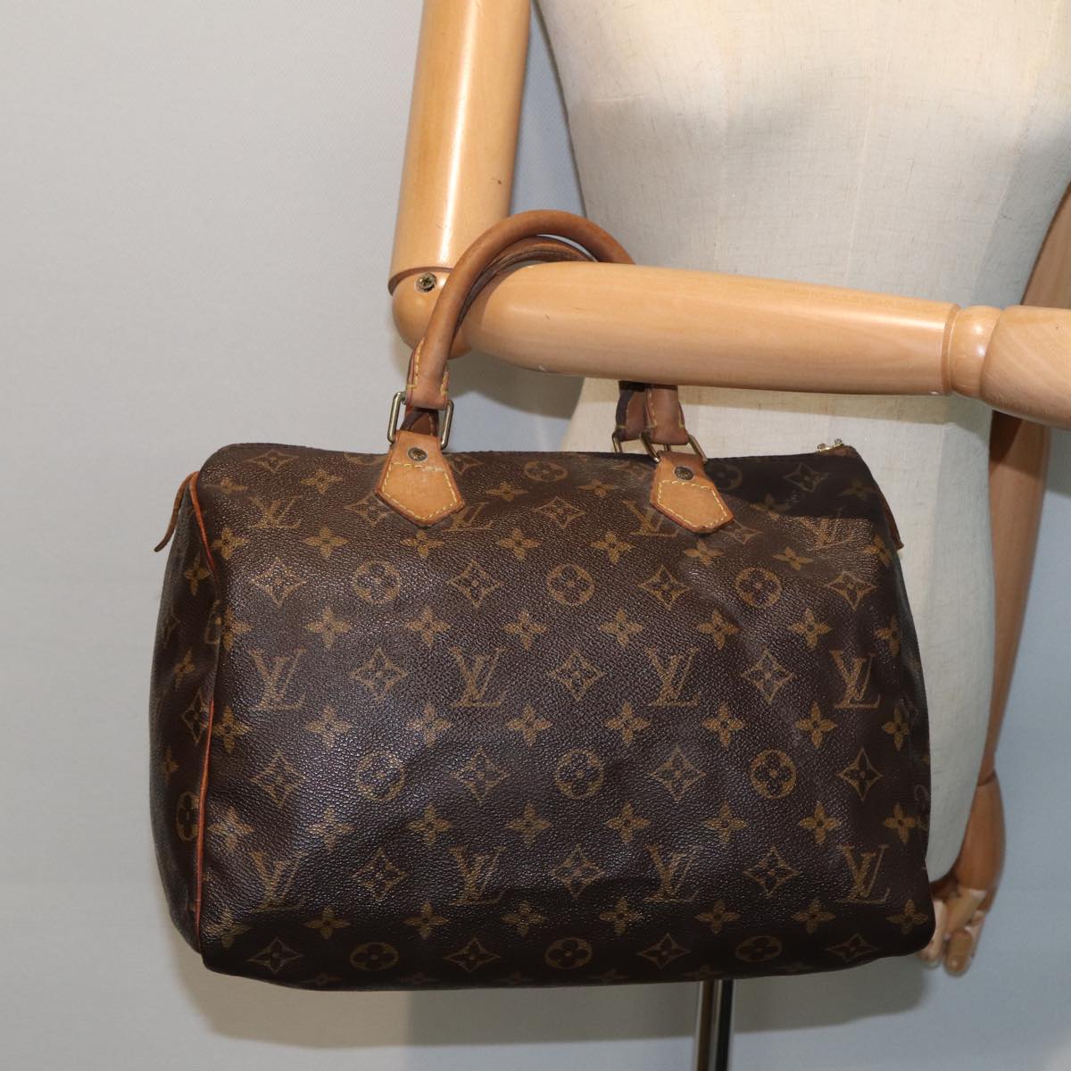 LOUIS VUITTON Monogram Speedy 30 Hand Bag M41526 LV Auth 81892