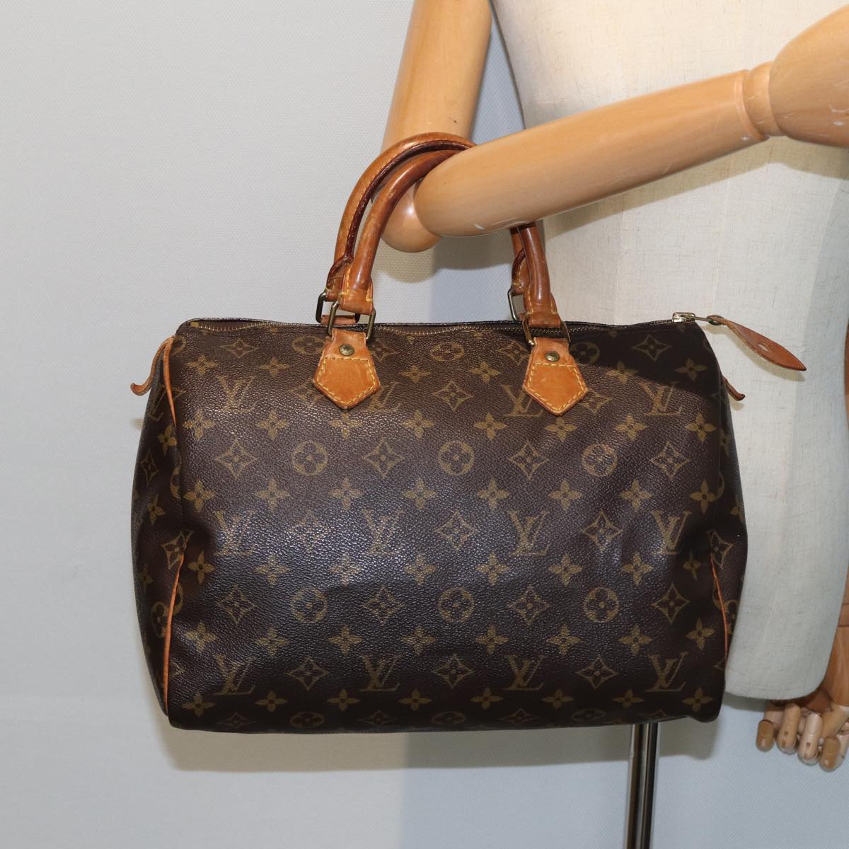 LOUIS VUITTON Monogram Speedy 30 Hand Bag M41526 LV Auth 81896