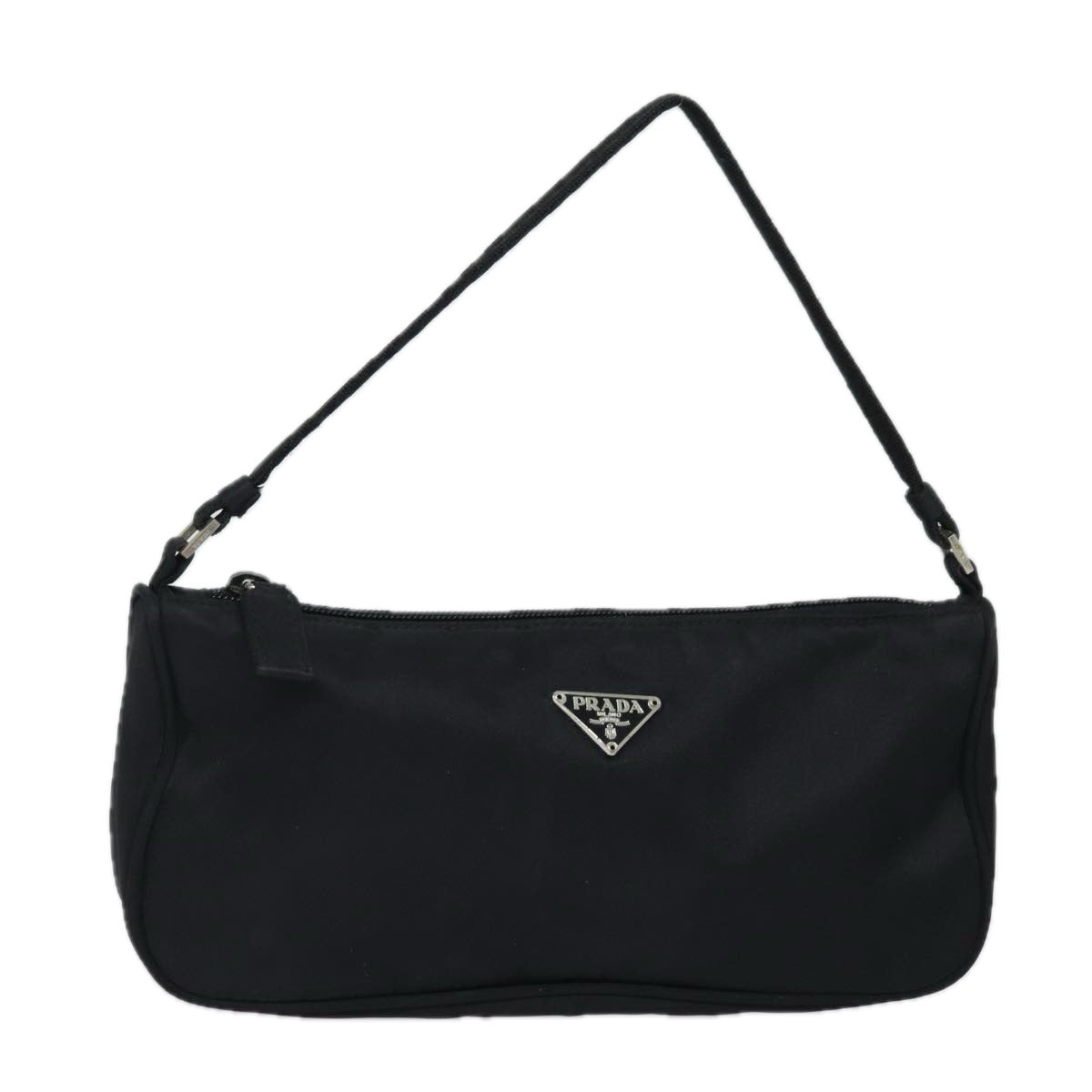 PRADA Accessory Pouch Nylon Black Auth 81898