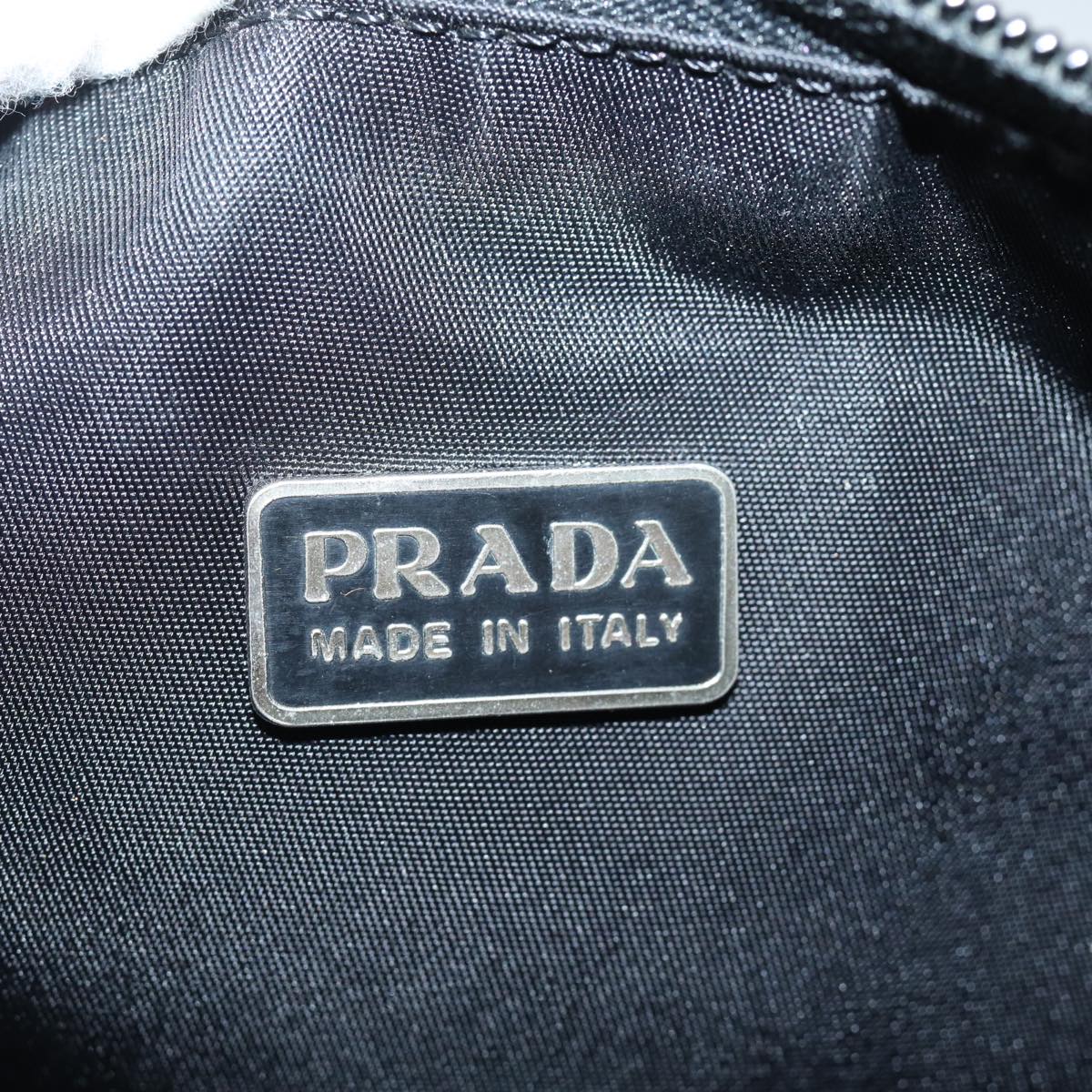 PRADA Accessory Pouch Nylon Black Auth 81898