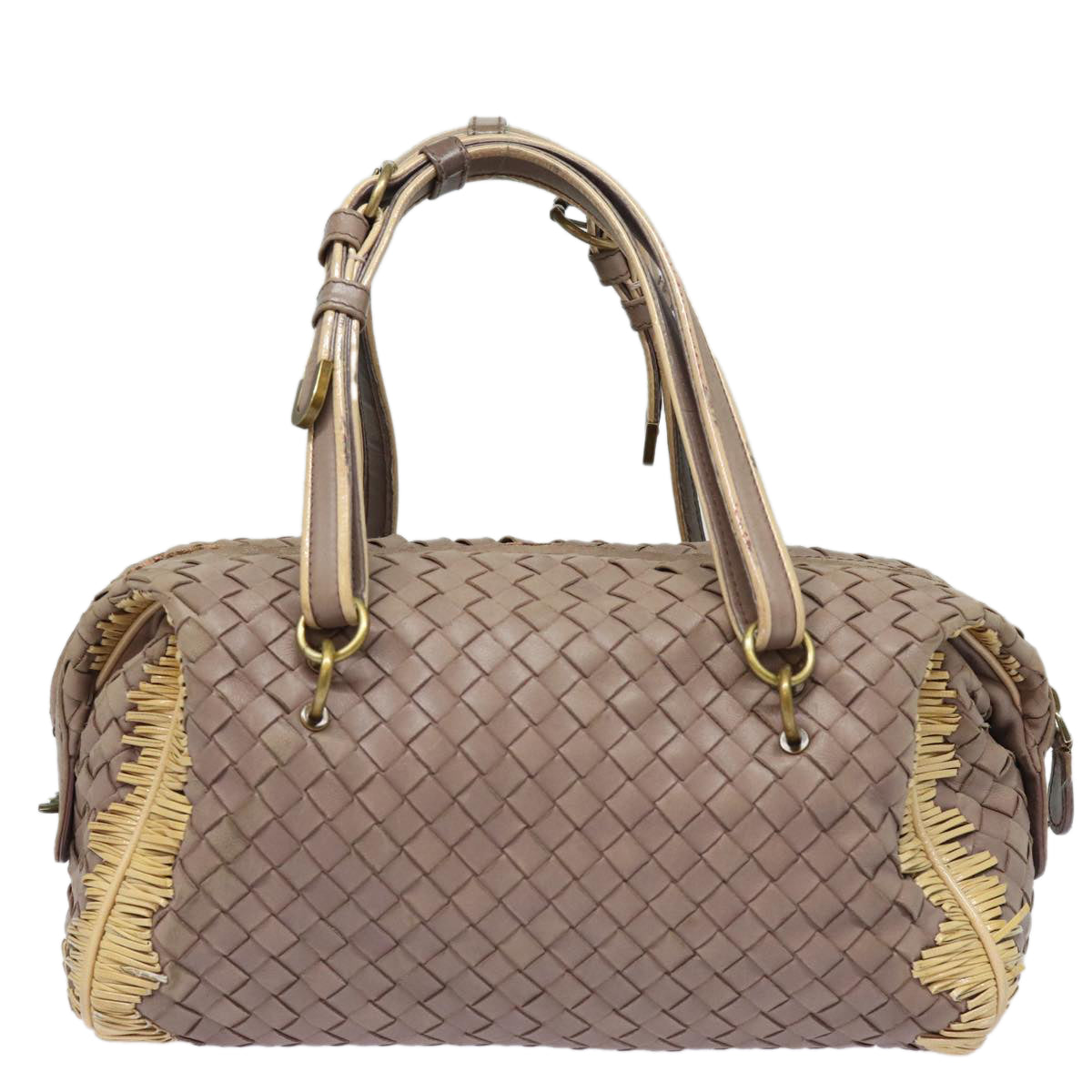 BOTTEGA VENETA INTRECCIATO Hand Bag Leather Beige Auth 81925 - 0