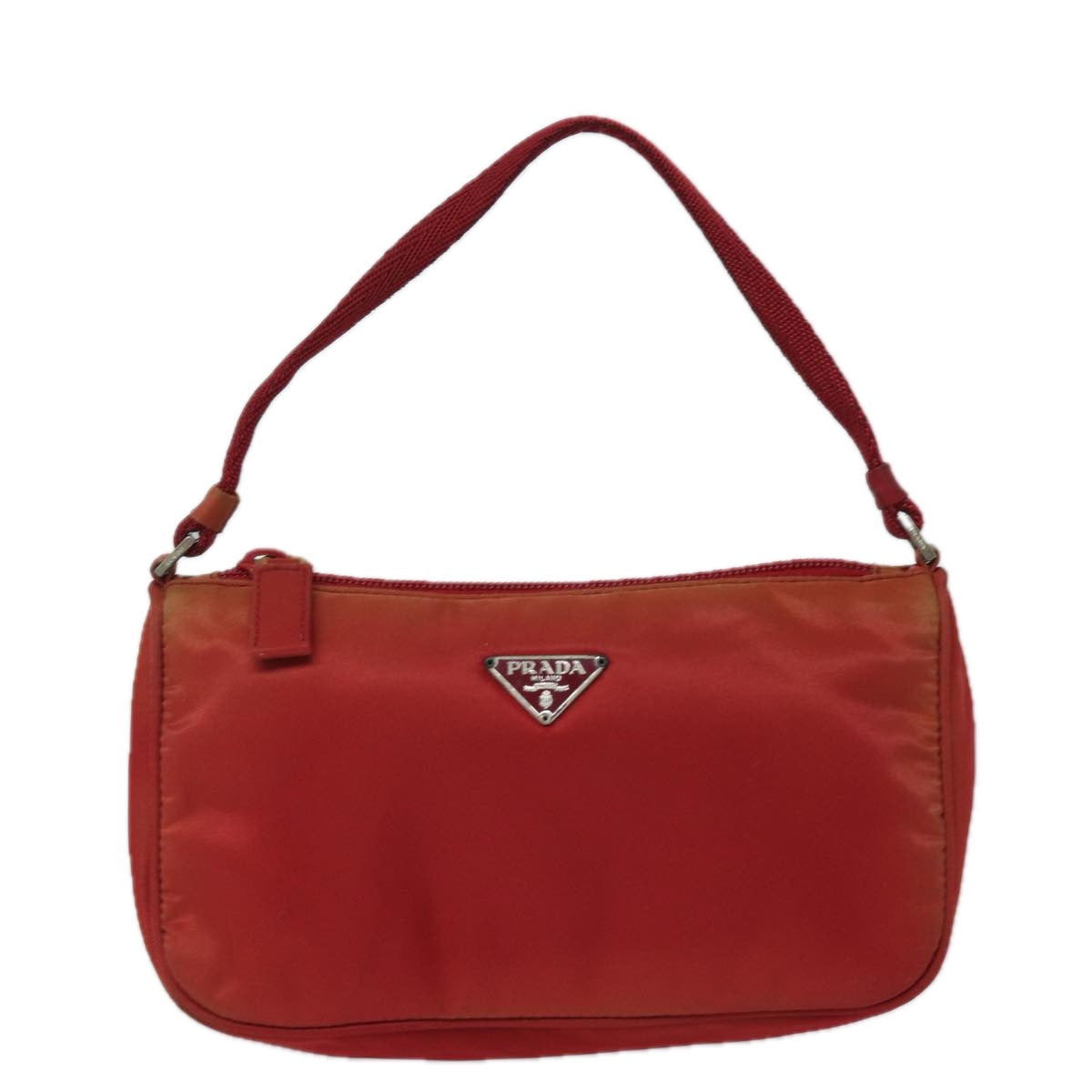 PRADA Accessory Pouch Nylon Red Auth 81927