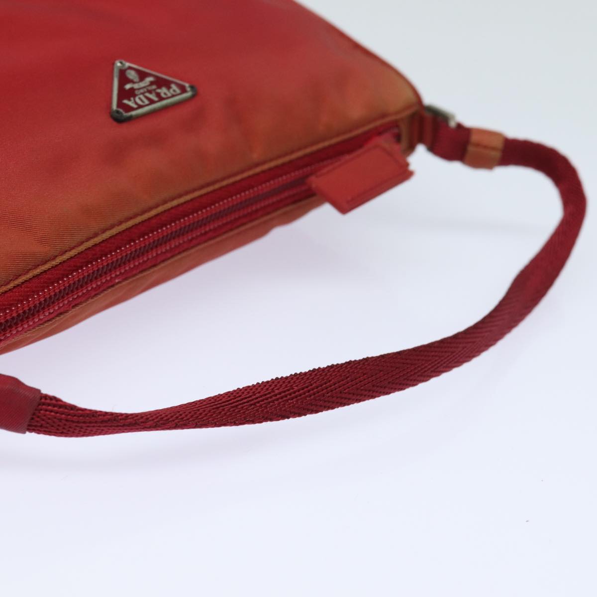 PRADA Accessory Pouch Nylon Red Auth 81927