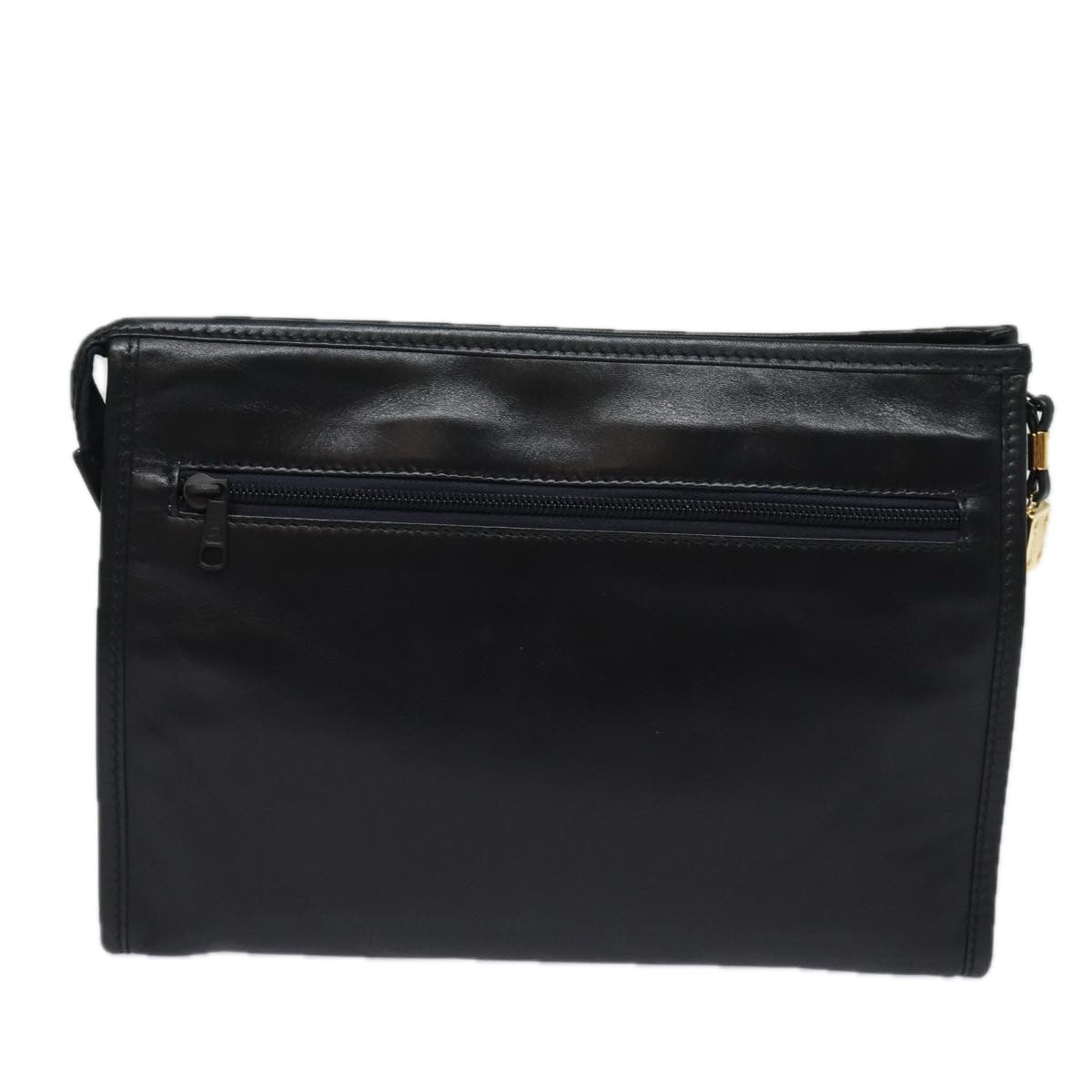 LOEWE Anagram Clutch Bag Leather Black Auth 81940 - 0