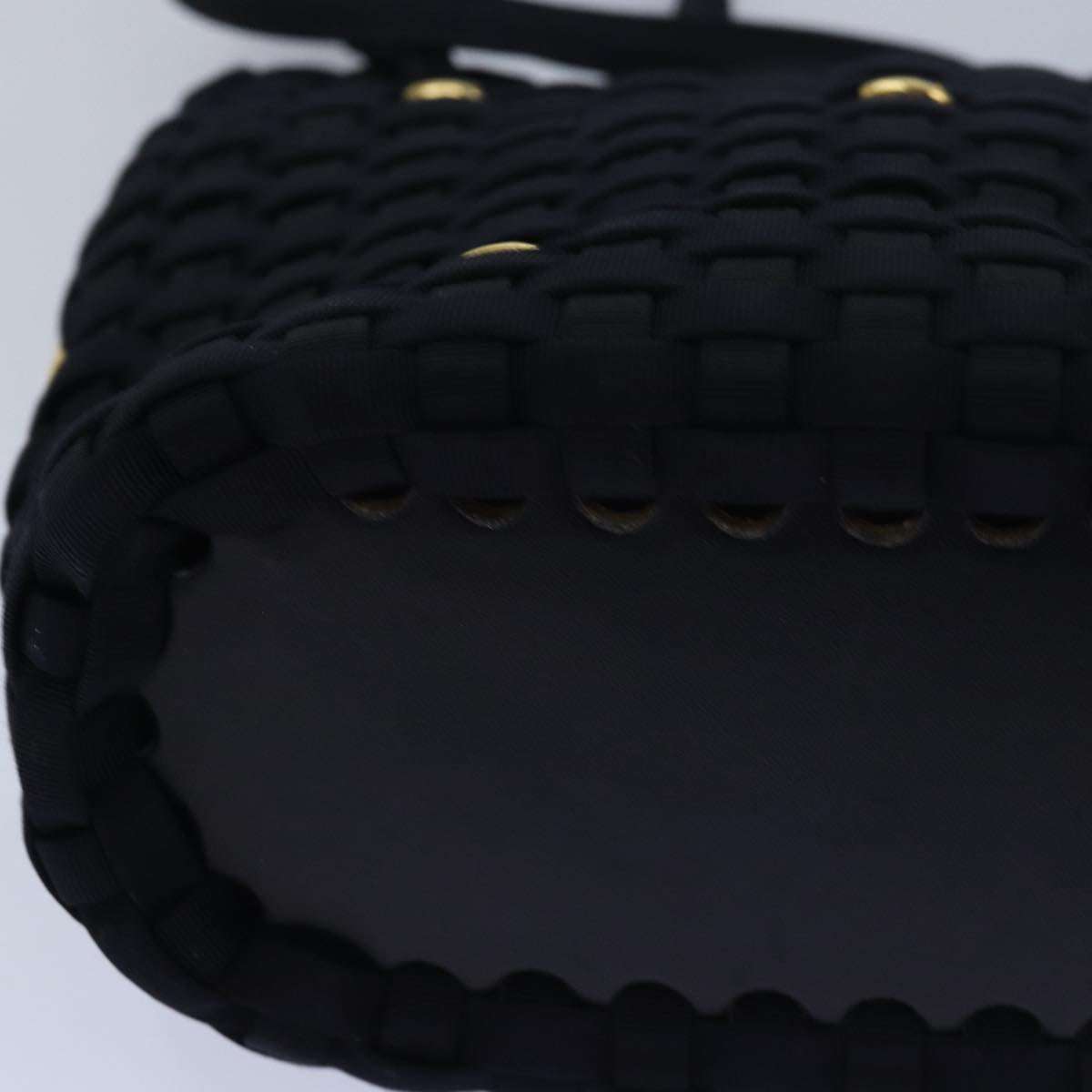 Salvatore Ferragamo Hand Bag Nylon Black Auth 81959