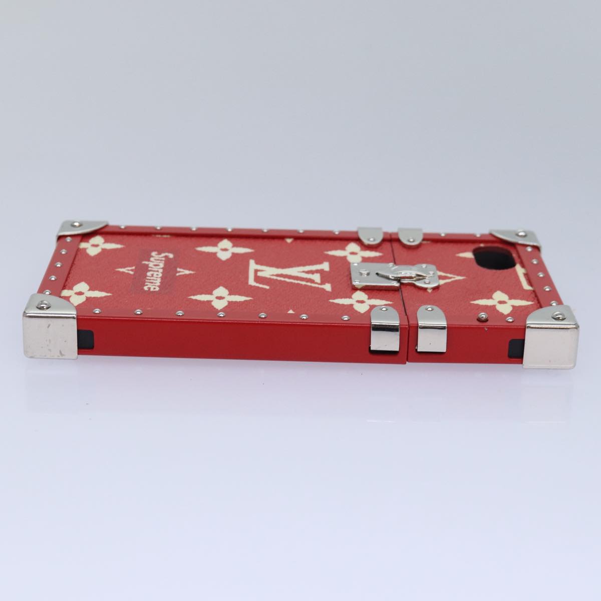 LOUIS VUITTON Monogram LV x Supreme iPhone 7 Eye Trunk Red M67758 LV Auth 81993S