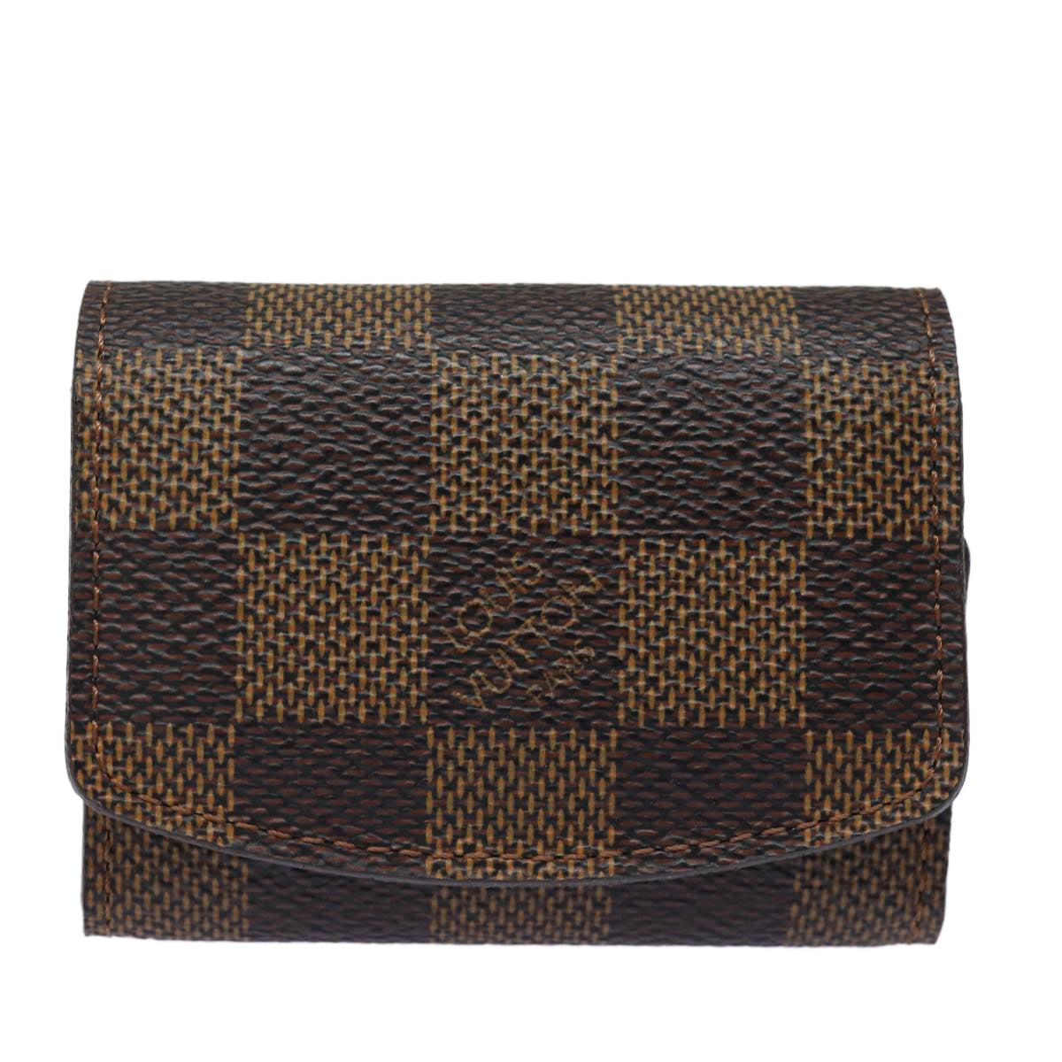 LOUIS VUITTON Damier Ebene Bouton Du Manchette Damier 4 Cuffs M64675 Auth 81996