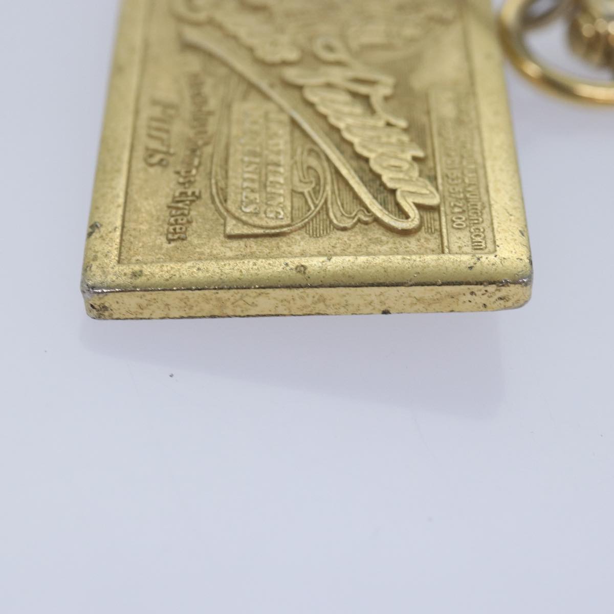 LOUIS VUITTON Porte Cles Jean Key Holder Gold M65374 LV Auth 81997