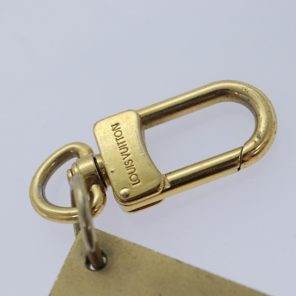 LOUIS VUITTON Porte Cles Jean Key Holder Gold M65374 LV Auth 81997