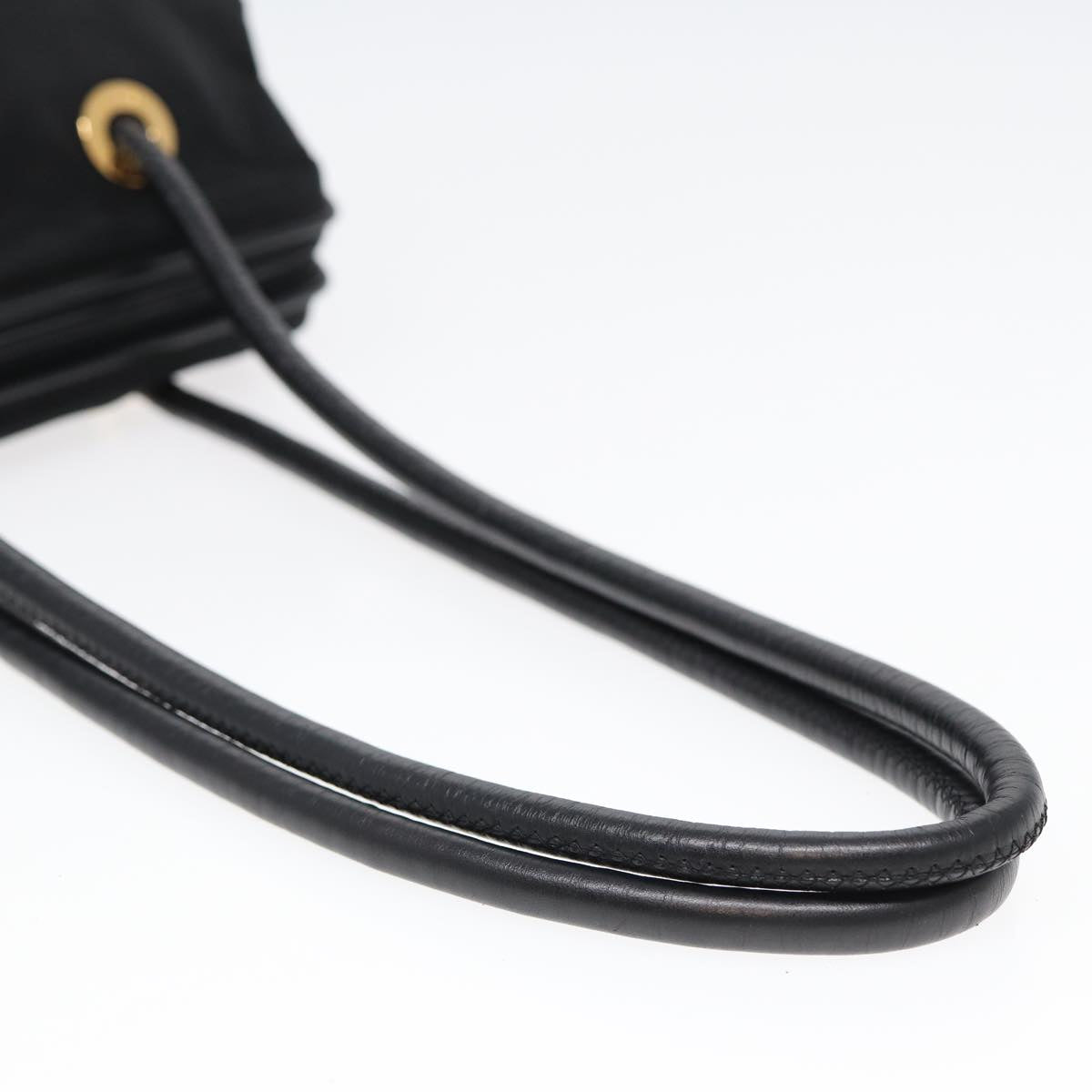 CELINE Shoulder Bag Nylon Black Auth 82007