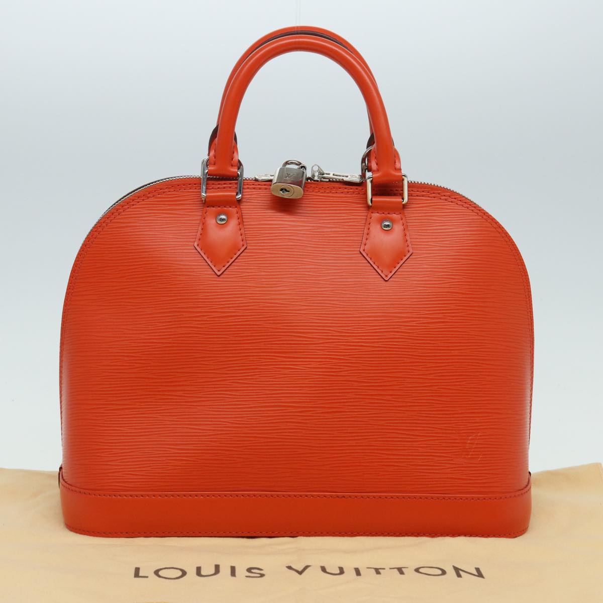 LOUIS VUITTON Epi Alma PM Hand Bag Orange Pimon M40623 LV Auth 82018