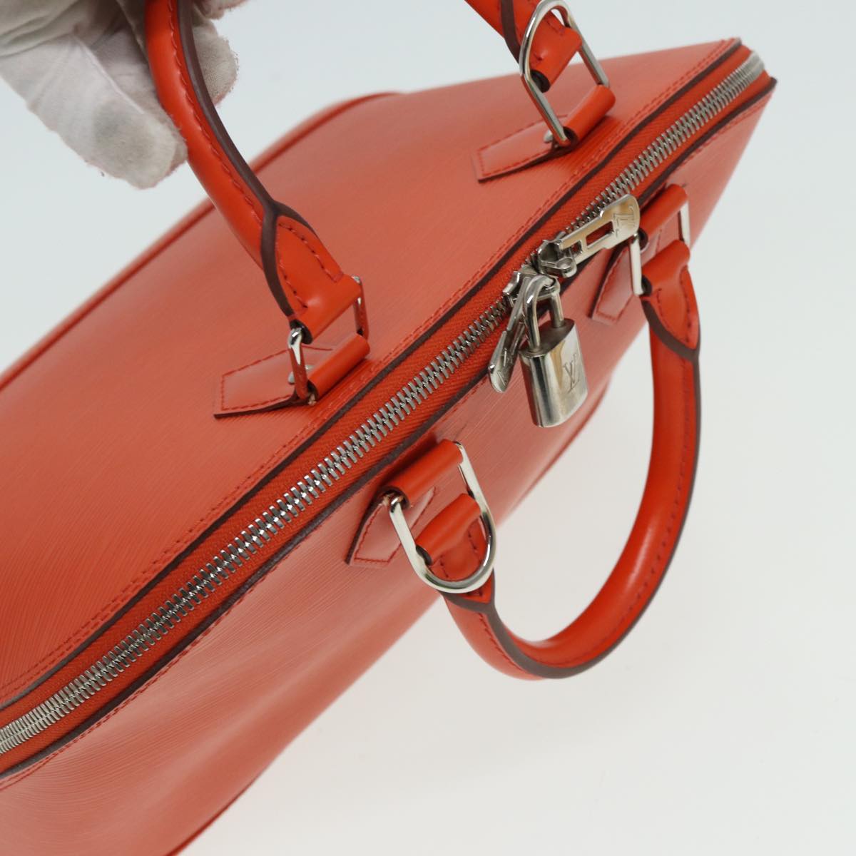 LOUIS VUITTON Epi Alma PM Hand Bag Orange Pimon M40623 LV Auth 82018