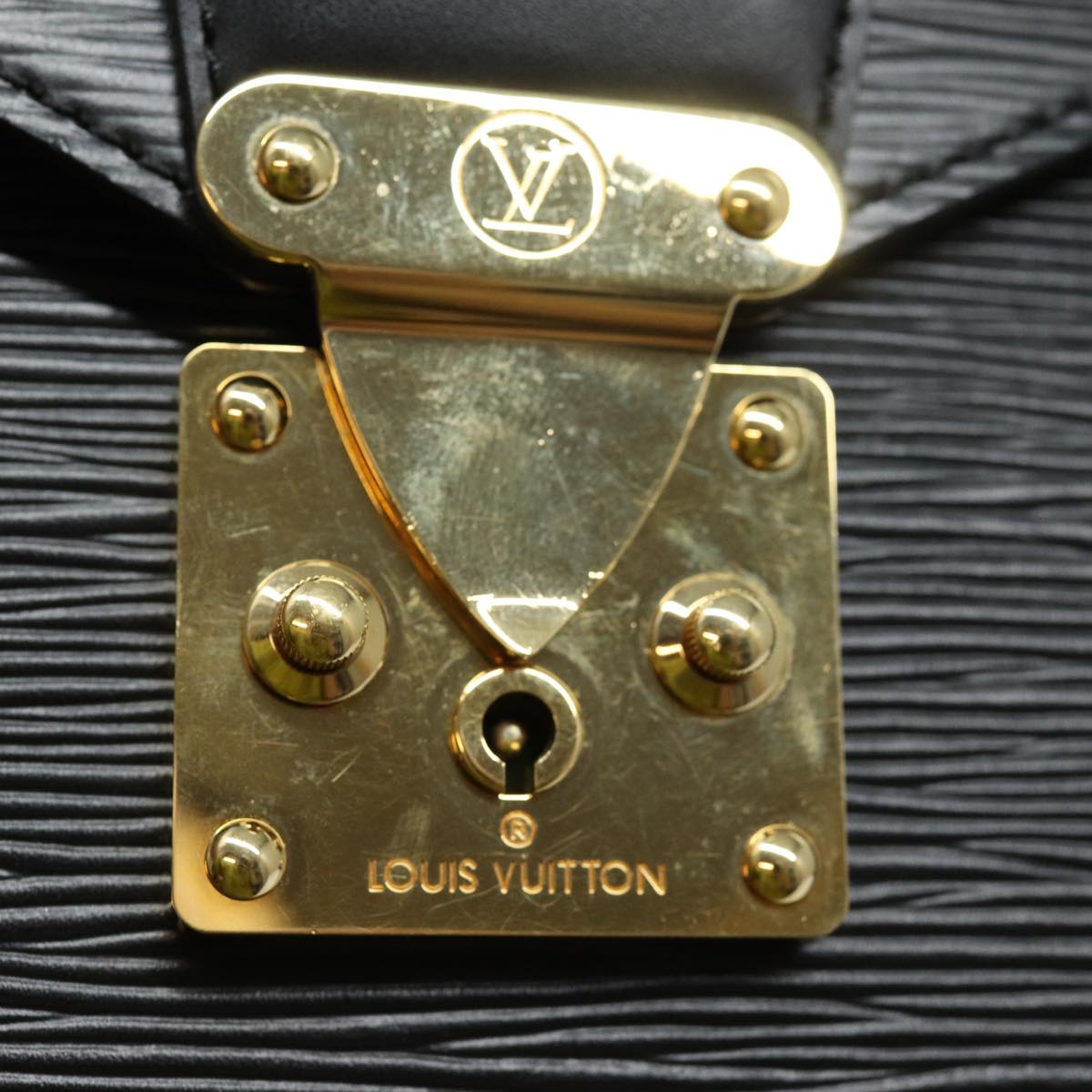 LOUIS VUITTON Epi Porte Documents Bandouliere Black M54462 LV Auth 82019