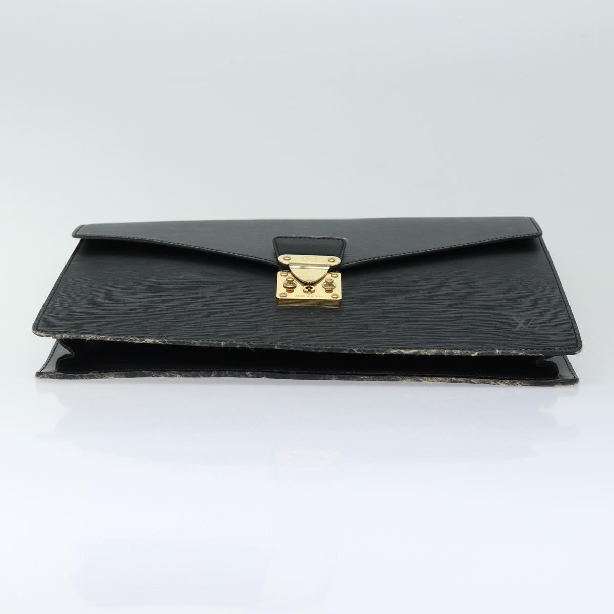 LOUIS VUITTON Epi Porte Documents Bandouliere Black M54462 LV Auth 82019