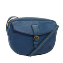 LOUIS VUITTON Epi June Feuille MM Shoulder Bag Blue M52155 LV Auth 82031-1