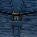 LOUIS VUITTON Epi June Feuille MM Shoulder Bag Blue M52155 LV Auth 82031-23