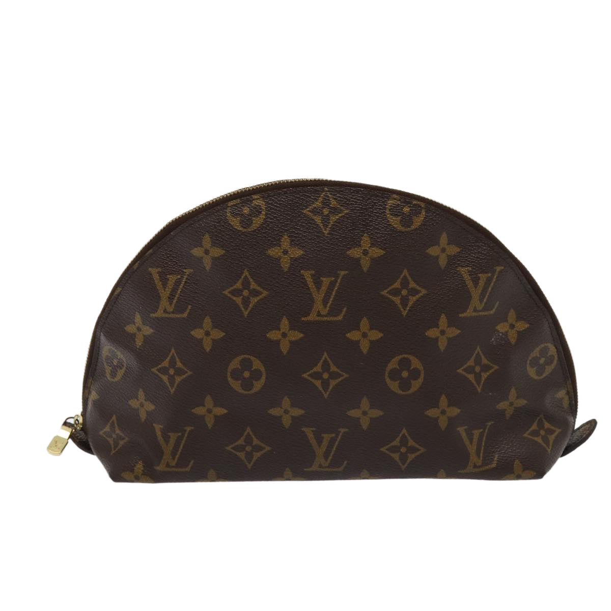 LOUIS VUITTON Monogram Trousse Demi Ronde Cosmetic Pouch M47520 LV Auth 82041 - 0