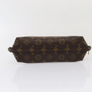 LOUIS VUITTON Monogram Trousse Demi Ronde Cosmetic Pouch M47520 LV Auth 82041-6