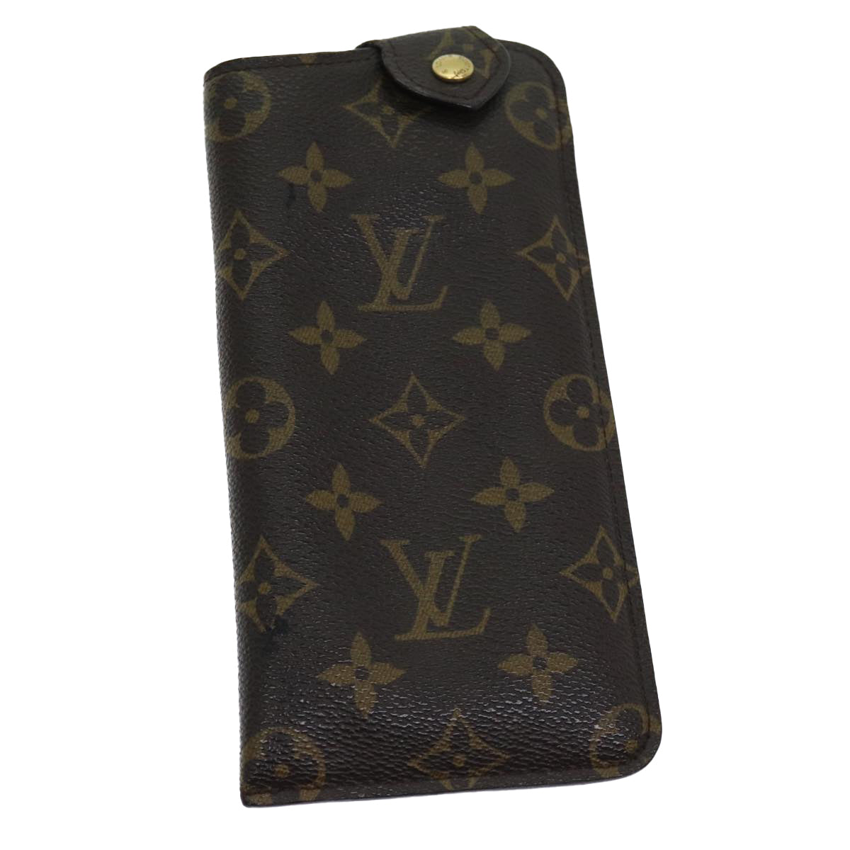 LOUIS VUITTON Monogram Etui Lunette MM Glasses Case M66544 LV Auth 82045