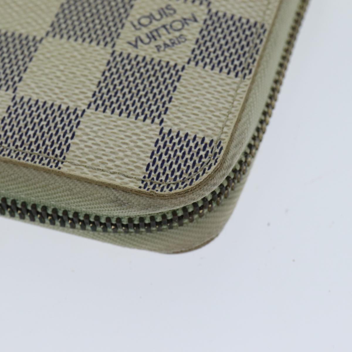 LOUIS VUITTON Damier Azur Zippy Organizer Long Wallet N60012 LV Auth 82048