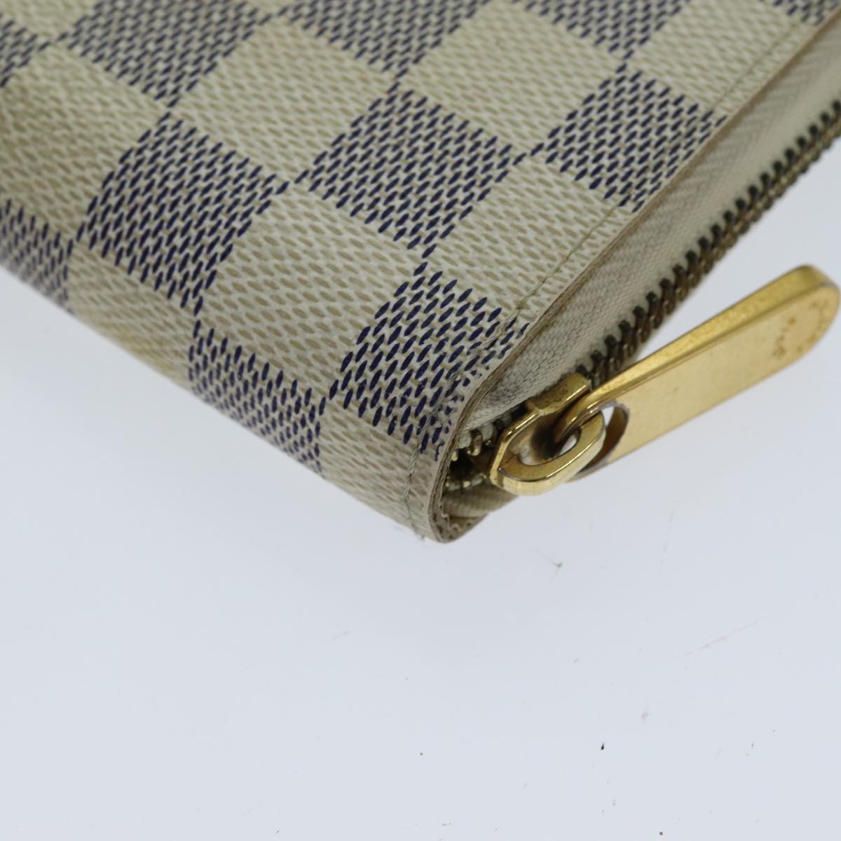 LOUIS VUITTON Damier Azur Zippy Organizer Long Wallet N60012 LV Auth 82048