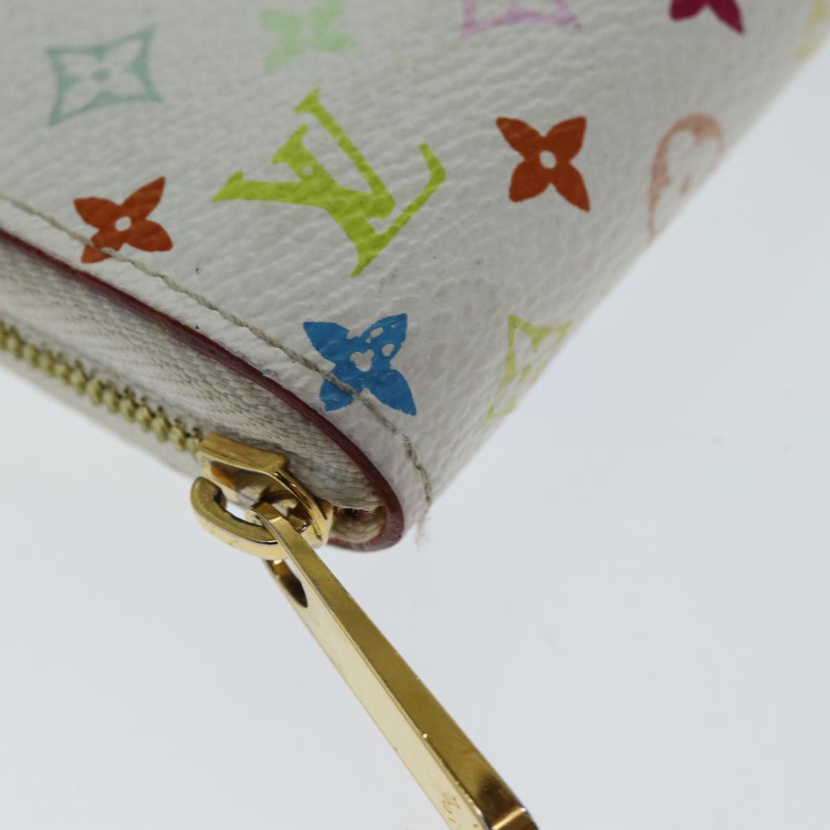 LOUIS VUITTON Monogram Multicolor Zippy Coin Purse White M93741 LV Auth 82052