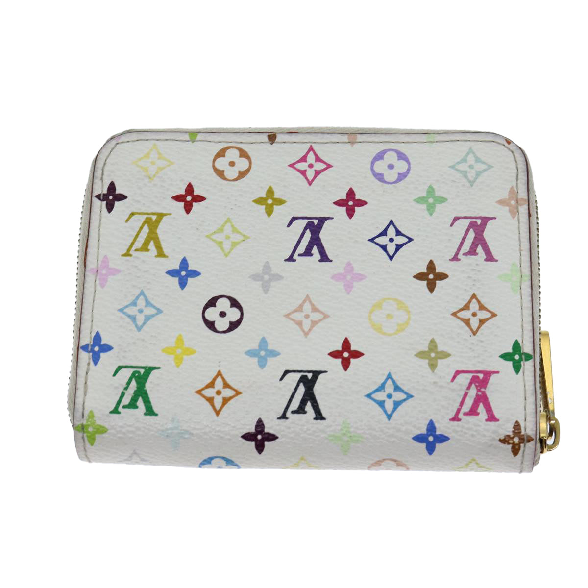 LOUIS VUITTON Monogram Multicolor Zippy Coin Purse White M93741 LV Auth 82052 - 0