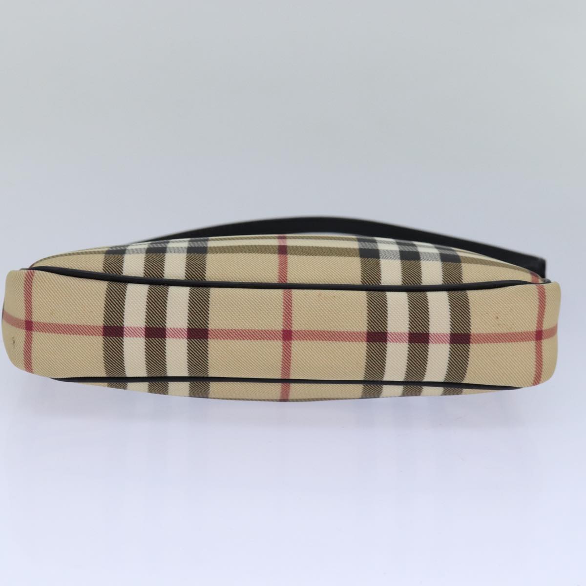 BURBERRY Nova Check Accessory Pouch PVC Beige Auth 82063