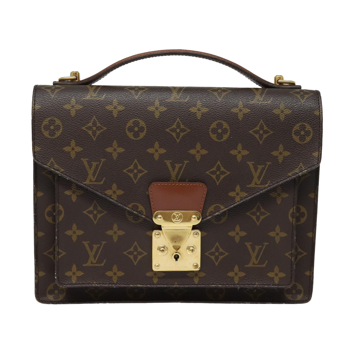 LOUIS VUITTON Monogram Monceau Hand Bag 2way M51185 LV Auth 82066