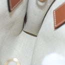 CELINE Mini Vertical Cabas Hand Bag Canvas 2way White Auth 82073-17