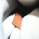 CELINE Mini Vertical Cabas Hand Bag Canvas 2way White Auth 82073-12