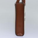 CELINE Mini Vertical Cabas Hand Bag Canvas 2way White Auth 82073-3