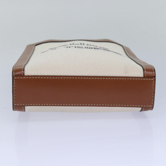 CELINE Mini Vertical Cabas Handtasche Canvas 2-Wege Weiß Auth 82073