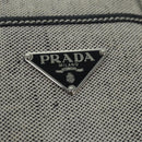 PRADA Hand Bag Canvas Gray Auth 82074-17