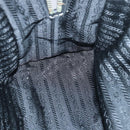 PRADA Hand Bag Canvas Gray Auth 82074-20