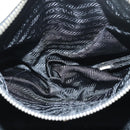 PRADA Hand Bag Canvas Gray Auth 82074-21