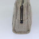 PRADA Hand Bag Canvas Gray Auth 82074-4