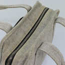 PRADA Hand Bag Canvas Gray Auth 82074-6