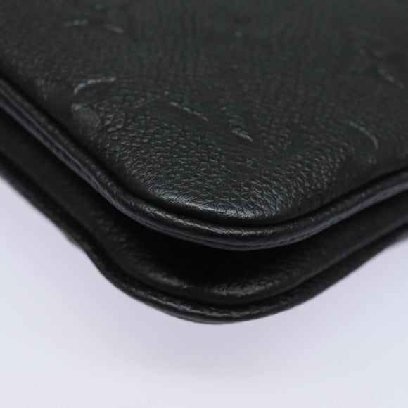 LOUIS VUITTON Monogram Empreinte Pochette Double Zip Bag M68568 LV Auth 82076SM
