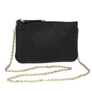 LOUIS VUITTON Monogram Empreinte Pochette Double Zip Bag M68568 LV Auth 82076SM-1