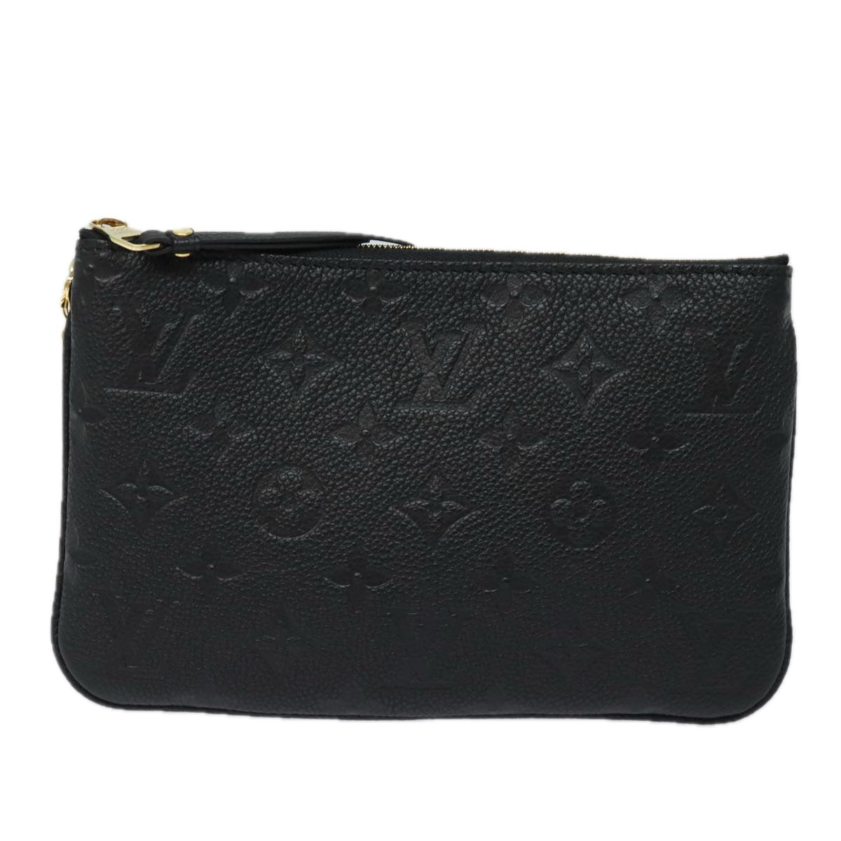 LOUIS VUITTON Monogram Empreinte Pochette Double Zip Bag M68568 LV Auth 82076S