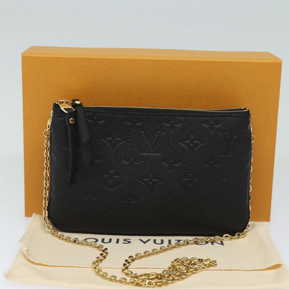 LOUIS VUITTON Monogram Empreinte Pochette Double Zip Bag M68568 LV Auth 82076SM