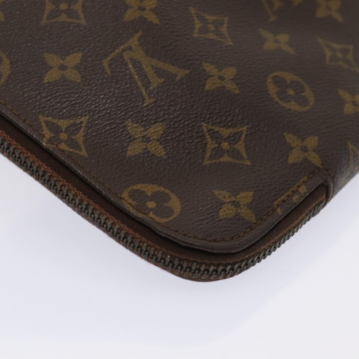 LOUIS VUITTON Monogram Poche Document Briefcase M53400 LV Auth 82087