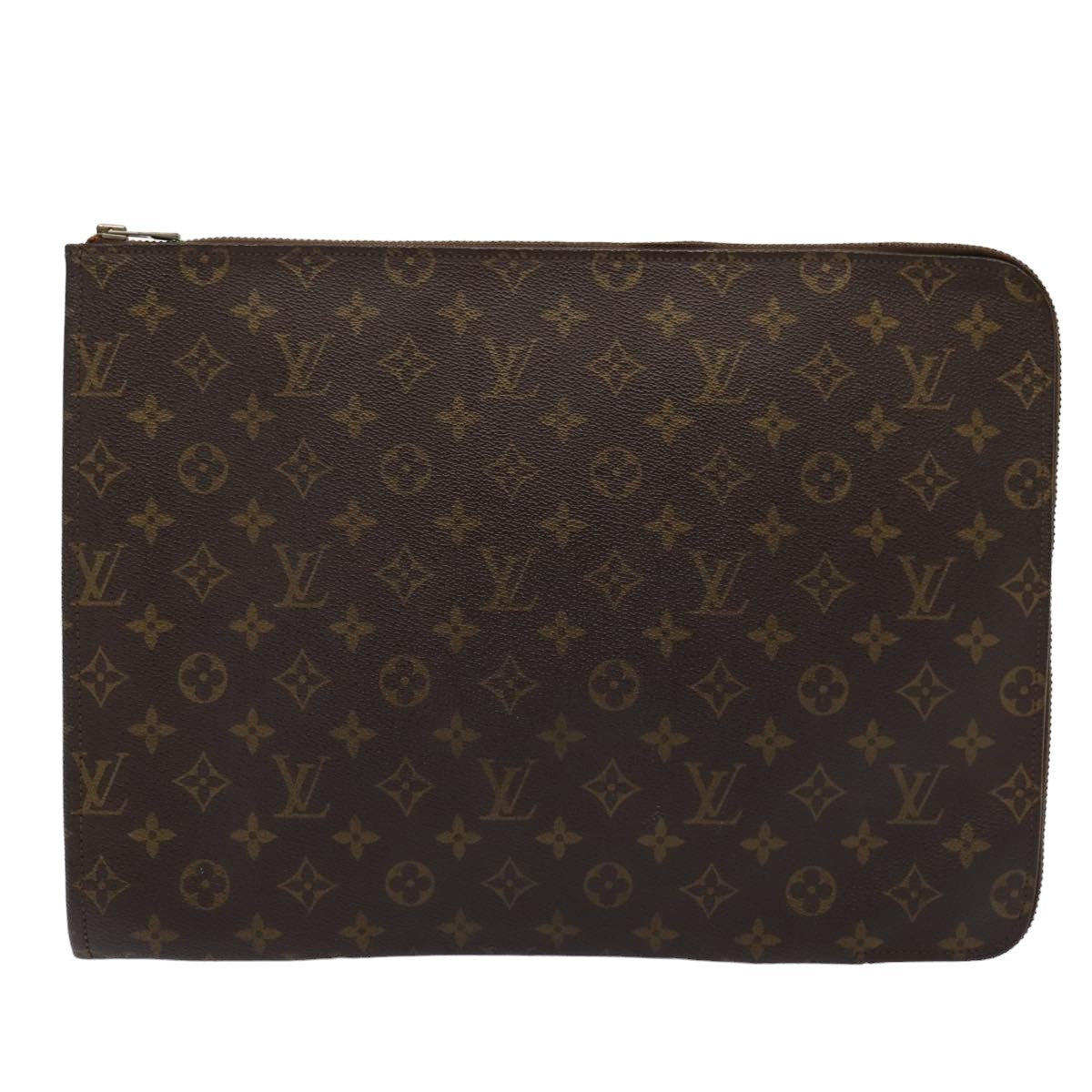 LOUIS VUITTON Monogram Poche Document Briefcase M53400 LV Auth 82087