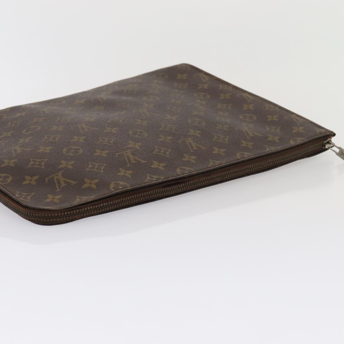 LOUIS VUITTON Monogram Poche Document Briefcase M53400 LV Auth 82087