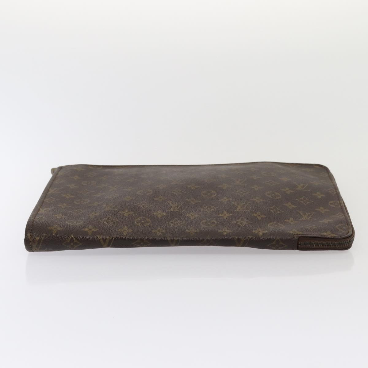 LOUIS VUITTON Monogram Poche Document Briefcase M53400 LV Auth 82087