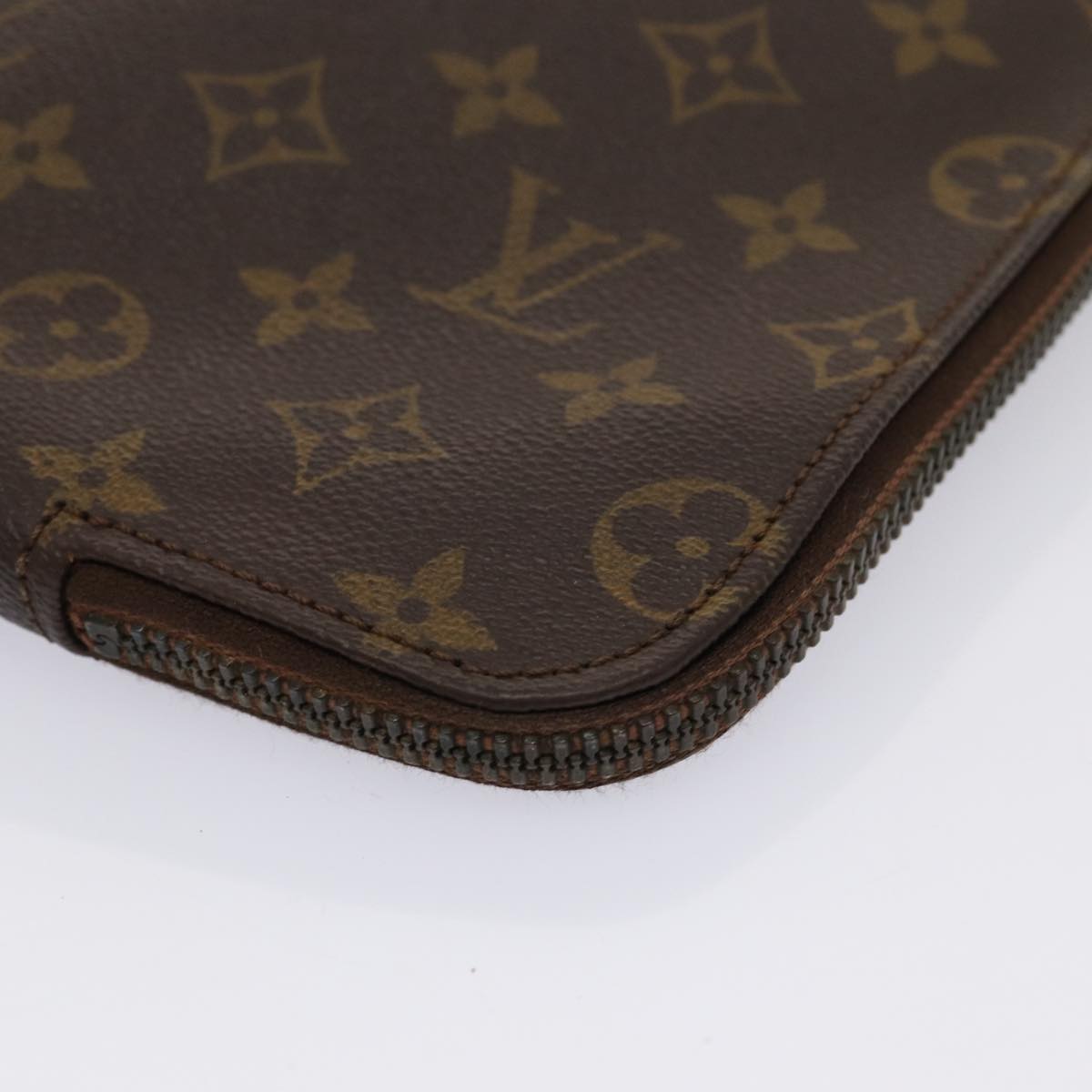 LOUIS VUITTON Monogram Poche Document Briefcase M53400 LV Auth 82087