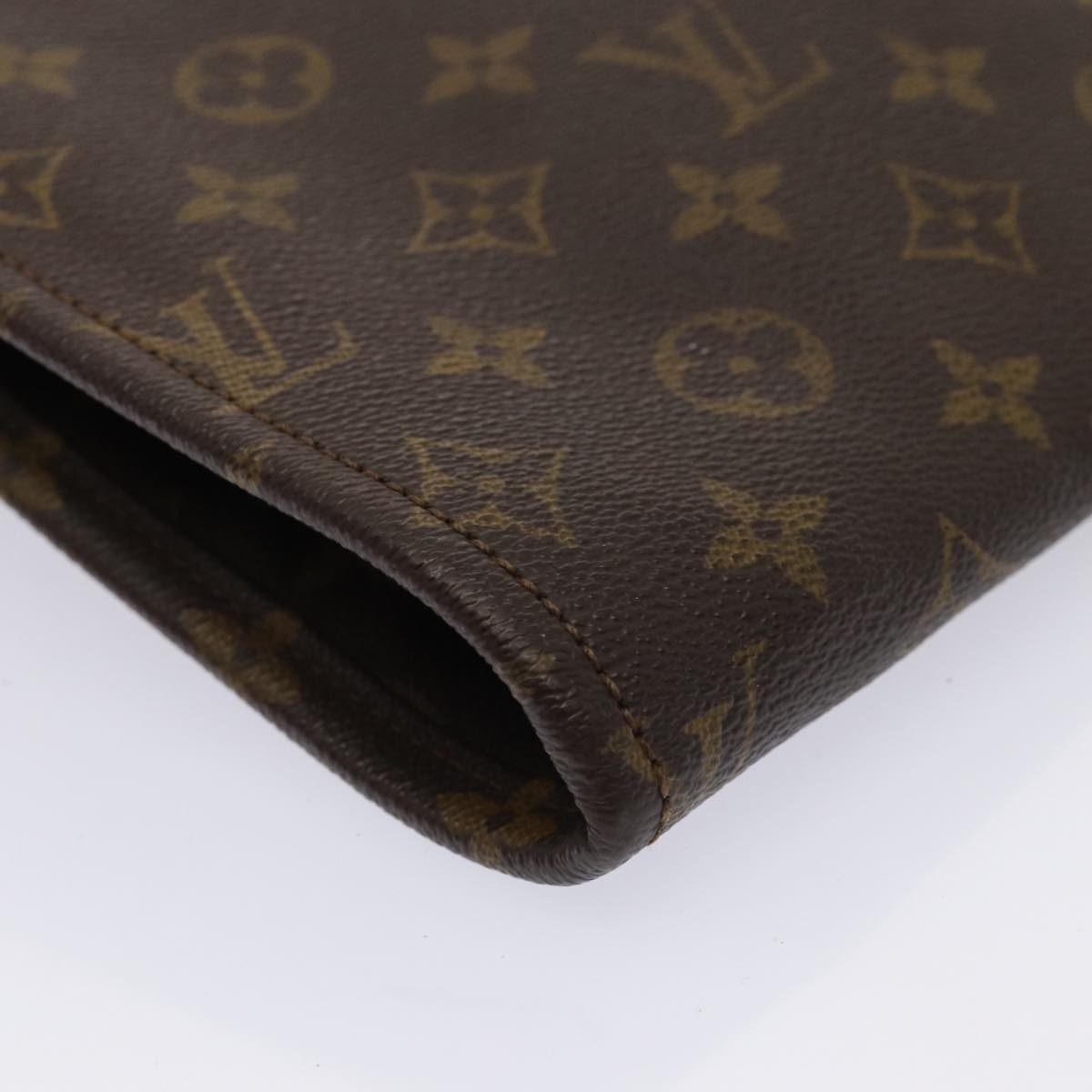 LOUIS VUITTON Monogram Poche Document Briefcase M53400 LV Auth 82087