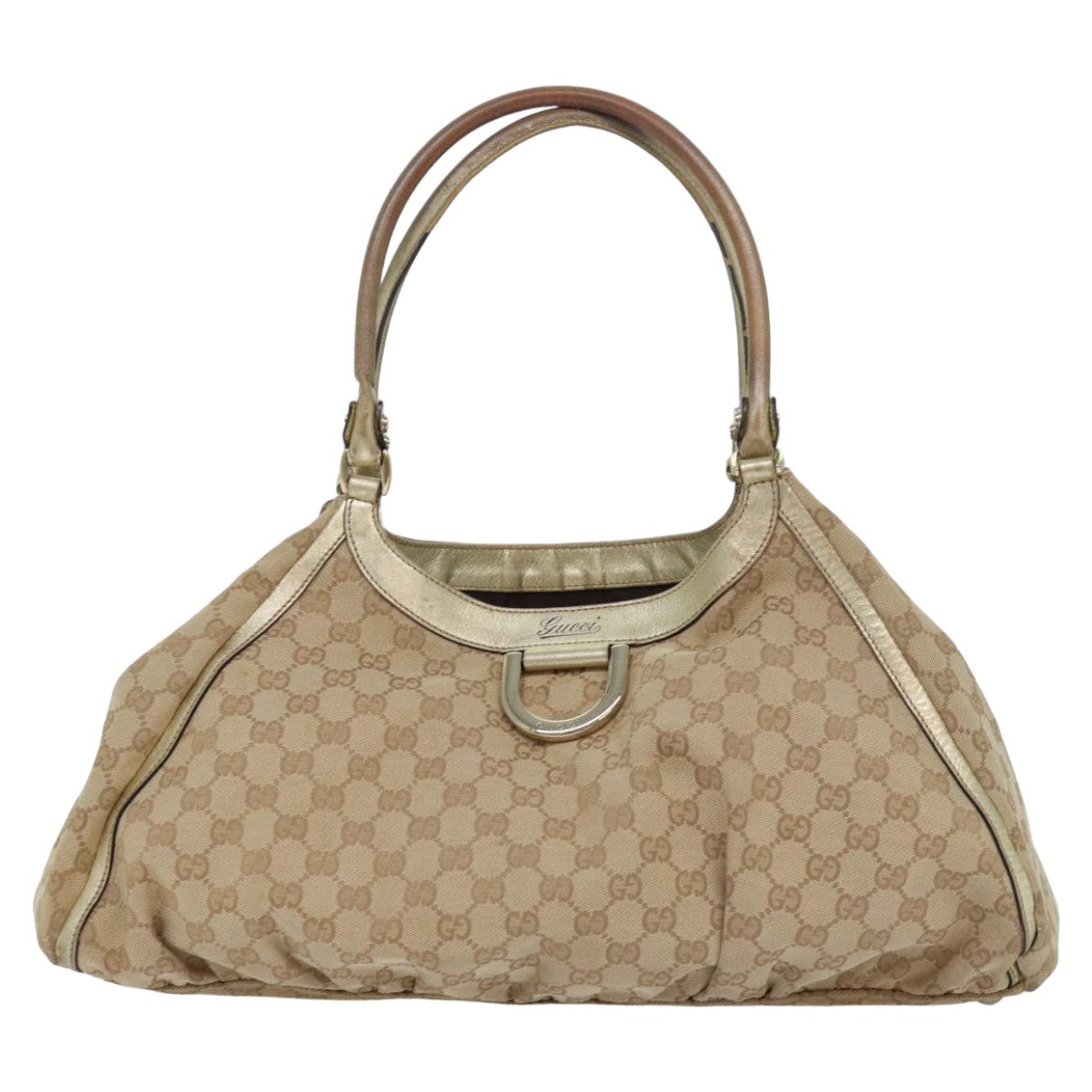 GUCCI GG Canvas Abbey Tote Bag Beige Gold 189835 Auth 82100 - 0