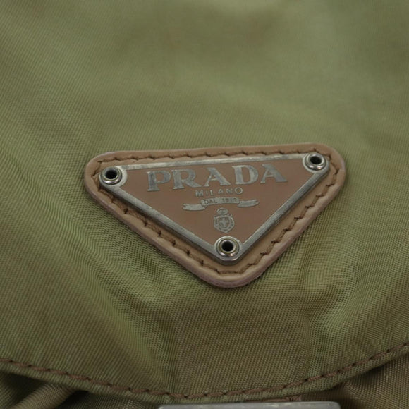 PRADA Backpack Nylon Khaki Auth 82104